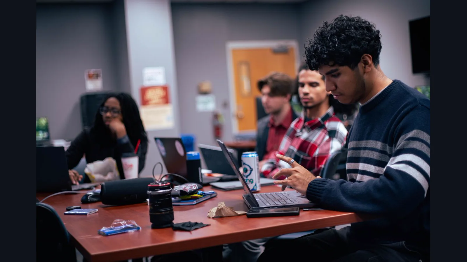 The Lingua Franca team developing its document extraction pipeline during GridStorm Hacks